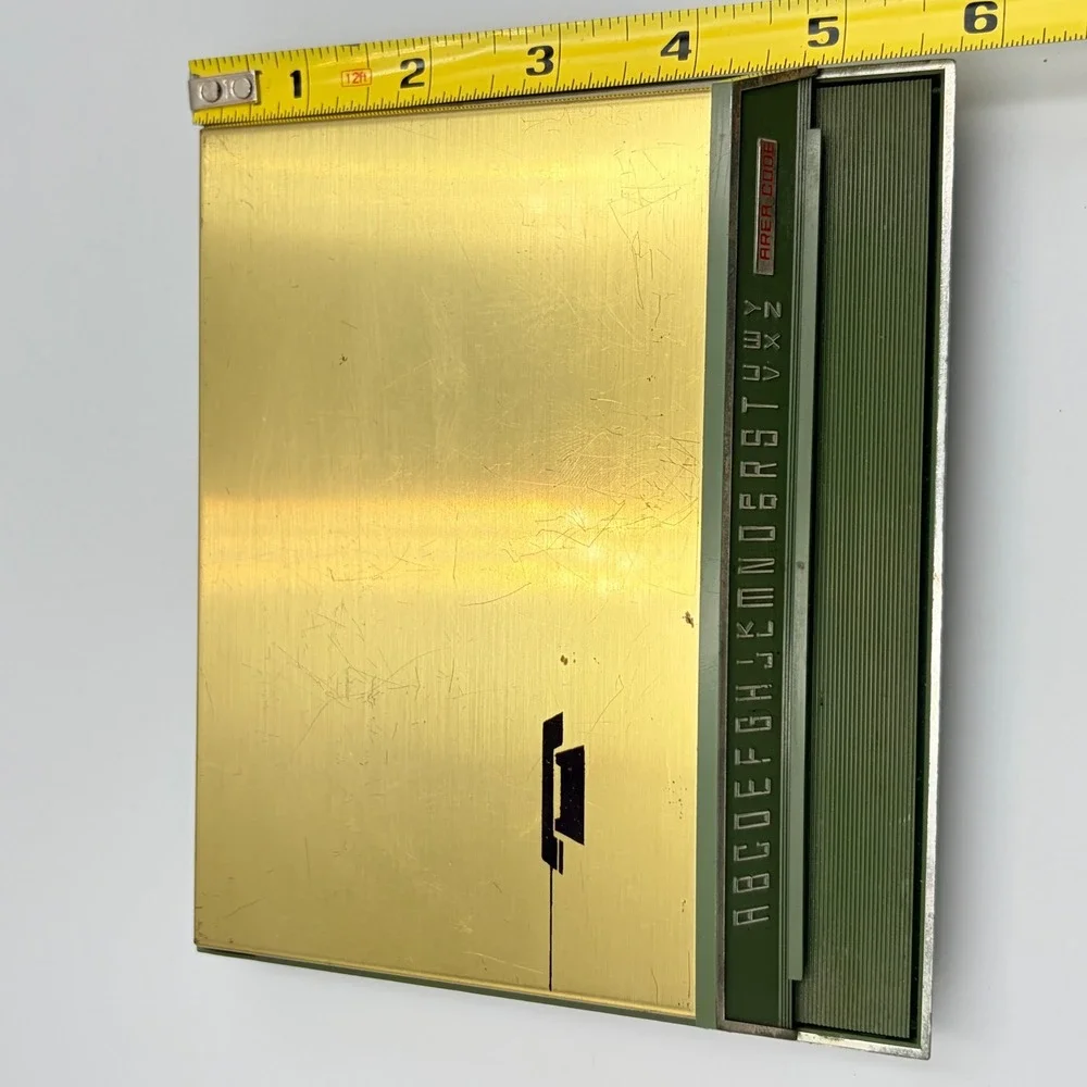 Vintage‎ Park Sherman Telephone Index Pop Up Address Book Gold Avocado Green MCM